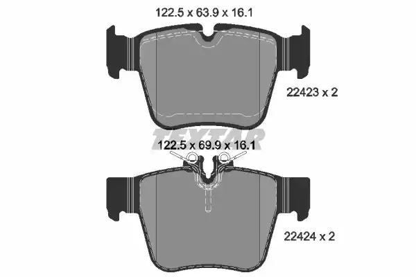 KLOCKI HAM. DB T. X253/C253 4-MATIC 15- Textar 2242301