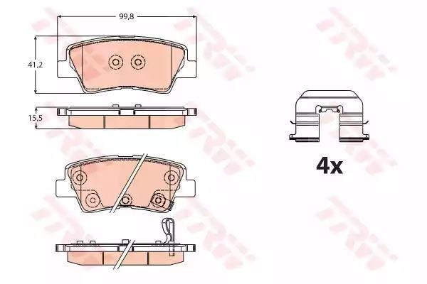 KLOCKI HAM. KIA T. SOUL EV ELECTRIC 14- TRW GDB2173