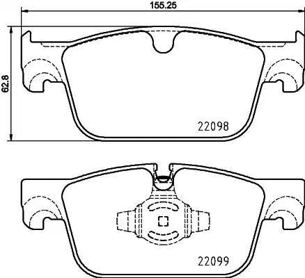 KLOCKI HAM. VOLVO P. S90/V90/XC60 2,0 16- Textar 2209801