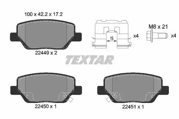 KLOCKI HAM. FIAT T. TIPO 1,6D 15- Textar 2244901