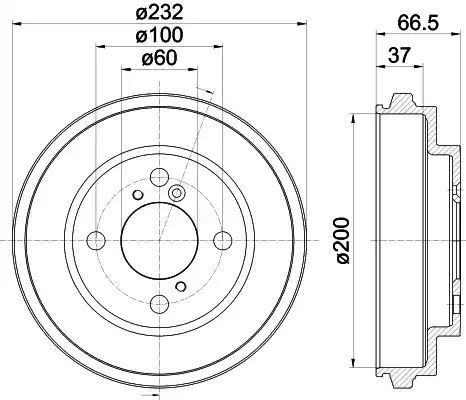 BĘBEN HAM. SUBARU T. JUSTY 1,3-1,5 03- BEZ ŁOŻYSKA Textar 94044300