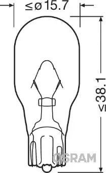 ŻARÓWKA WY16W 12V/16W W2,1X9,5D POMARAŃCZOWA ORIGINAL 12V 10SZT. Osram 921NA