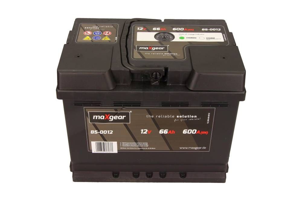 AKUMULATOR 12V 66AH 600A L- 242X175X190 Z OCZKIEM KONTROLNYM MaXgear 85-0012