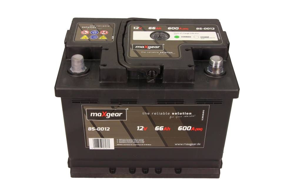 AKUMULATOR 12V 66AH 600A L- 242X175X190 Z OCZKIEM KONTROLNYM MaXgear 85-0012
