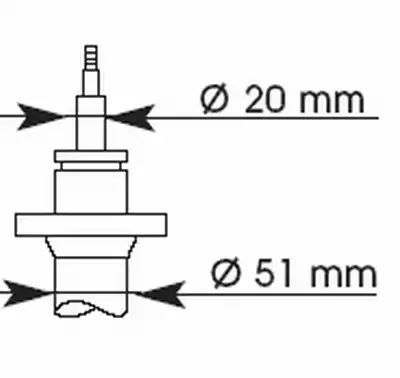 AMORTYZATOR BMW P. 3 (E30) 1.6-2.7 09.82-06.94 LE/PR KYB 364021
