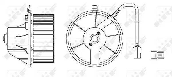 SILNIK DMUCHAWY VW TRANSPORTER T4 1.9D 1992-2003 NRF 34152