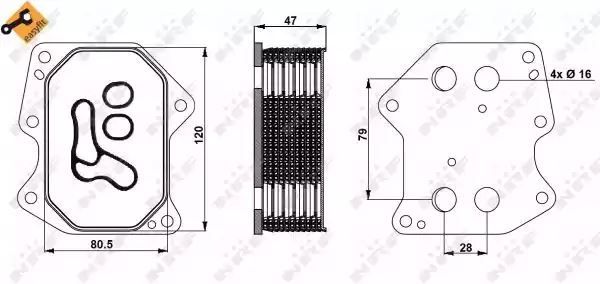 CHŁODNICA OLEJU CITROEN JUMPER 2,2HDI 06- NRF 31754
