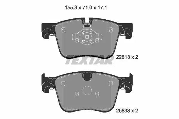 KLOCKI HAM. OPEL P. COMBO/GRANDLAND 1,2-1,5/1,5-2,0 D 17- Textar 2281301