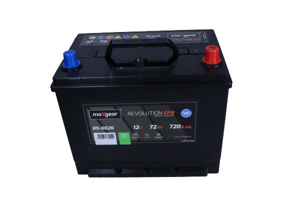 AKUMULATOR 12V 72AH 720A L- 261X175X220 EFB JAPAN MaXgear 85-0026