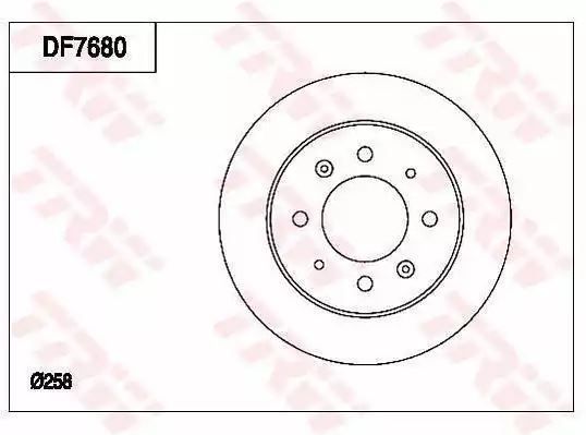 TARCZA HAM. KIA T. CERATO 1,5-2,0 CRDI 04-09 TRW DF7680
