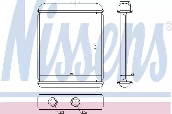NAGRZEWNICA CHEVROLET VIVA (05-), OPEL ASTRA G (98-), OPEL ASTRA H (04-), OPEL ZAFIRA A (99-) Nissens 72662