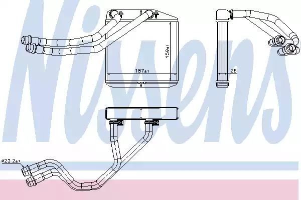 NAGRZEWNICA FIAT DOBLO (152, 263) (09-), OPEL COMBO (12-), VAUXHALL COMBO (12-) Nissens 71455