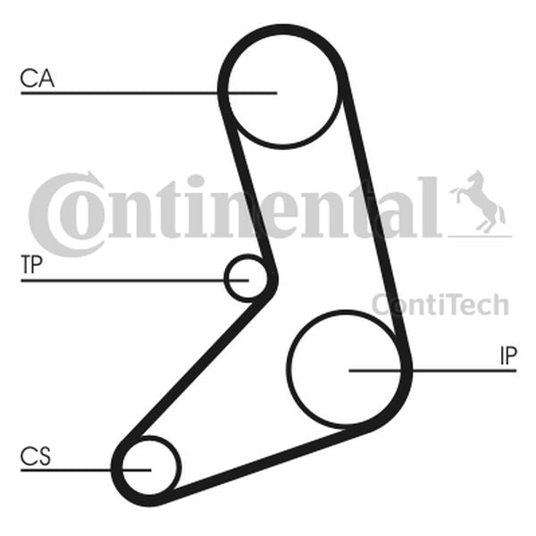 Pasek rozrządu Fiat REGATA 1,9D 84-89 RITMO 1, ContiTech CT542