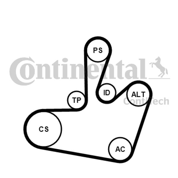 ZESTAW PASKA WIELOROWK. VW 1,4/1,6 ContiTech 6PK1548K1