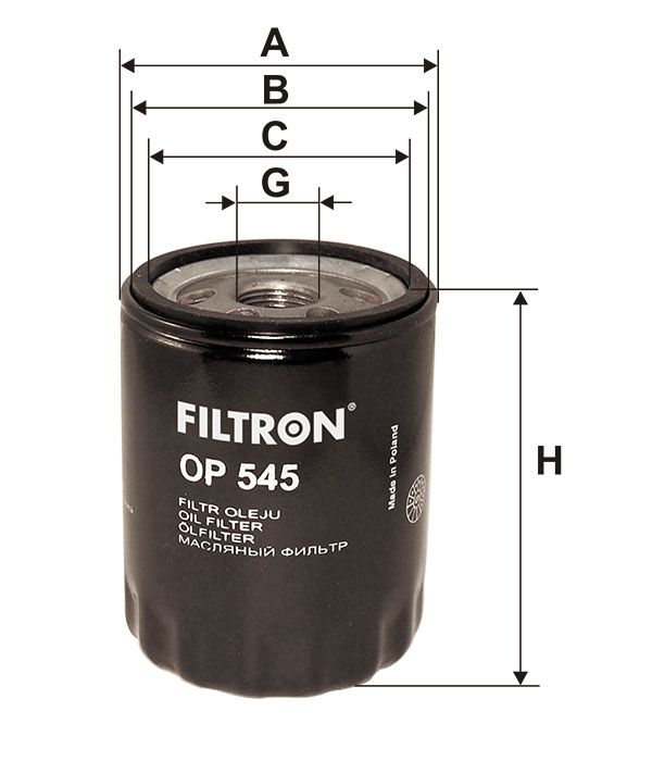 FILTR OLEJU Filtron OP545