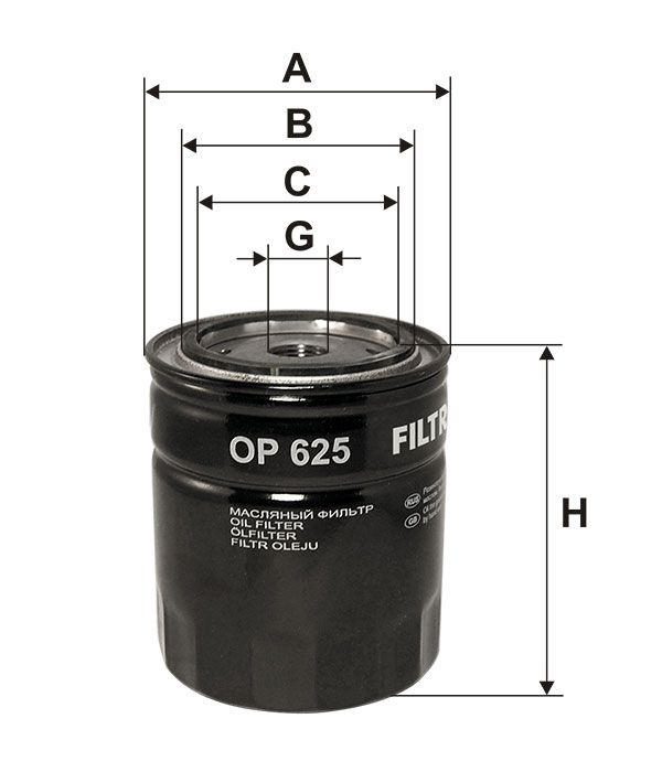 FILTR OLEJU Filtron OP625