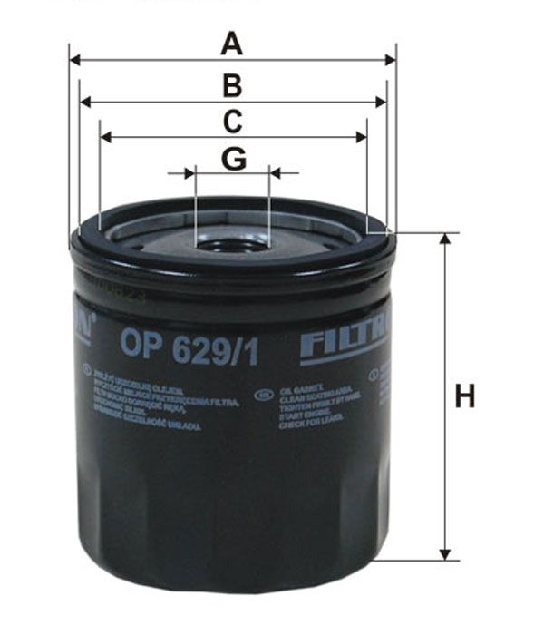 FILTR OLEJU Filtron OP629/1
