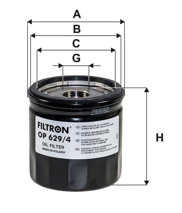 FILTR OLEJU Filtron OP629