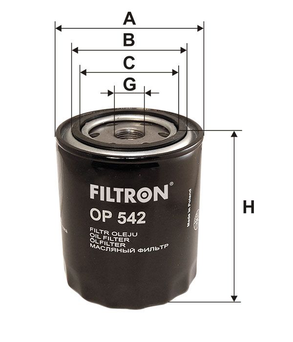FILTR OLEJU Filtron OP542