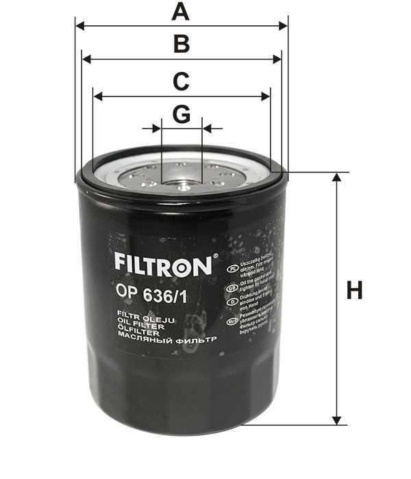 FILTR OLEJU Filtron OP636