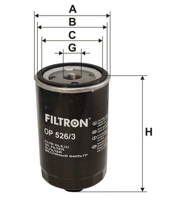 FILTR OLEJU Filtron OP526