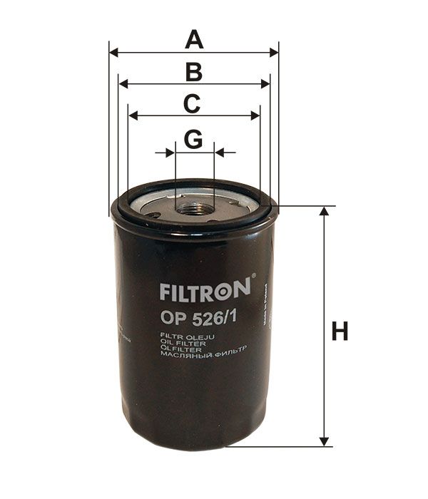 FILTR OLEJU Filtron OP526/1