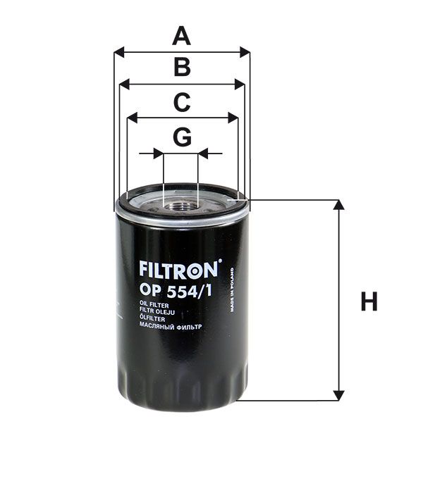 FILTR OLEJU Filtron OP554/1