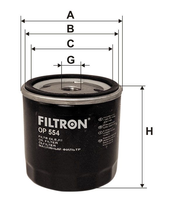 FILTR OLEJU Filtron OP554