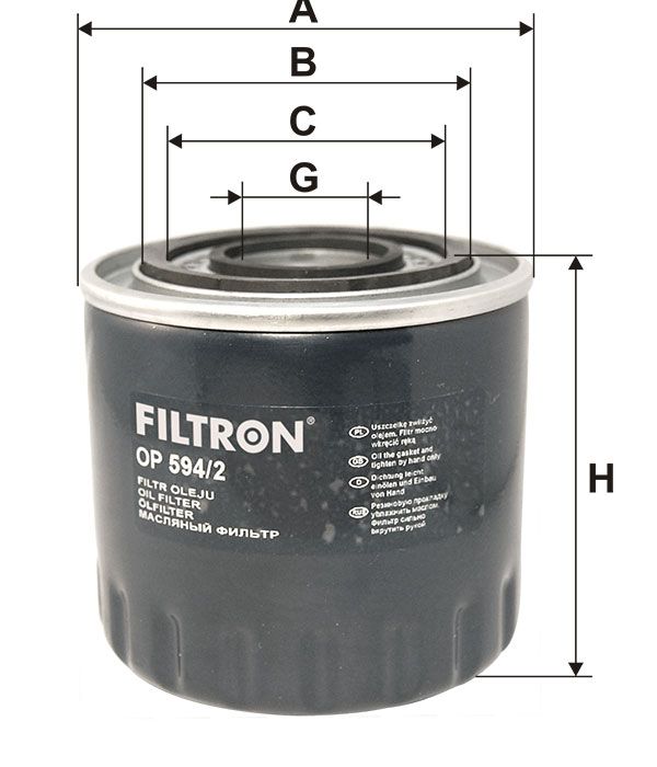 FILTR OLEJU Filtron OP594/2