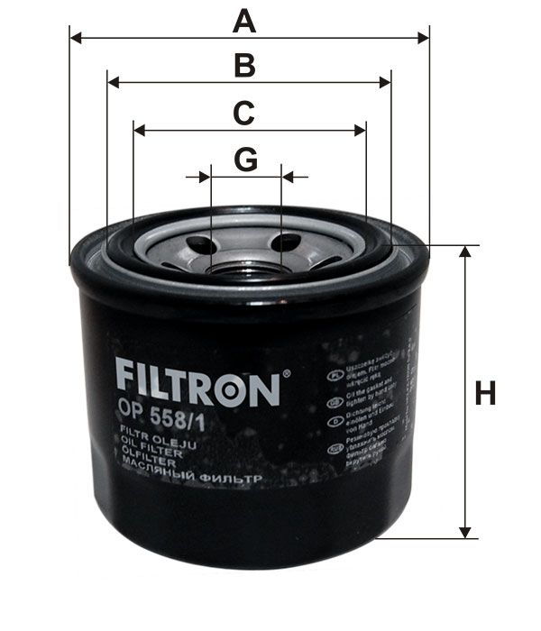 FILTR OLEJU Filtron OP558/1