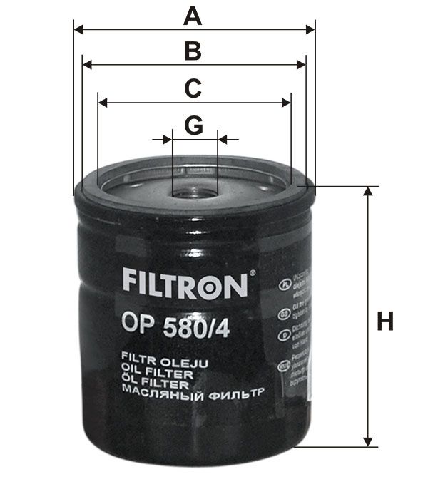 FILTR OLEJU Filtron OP580