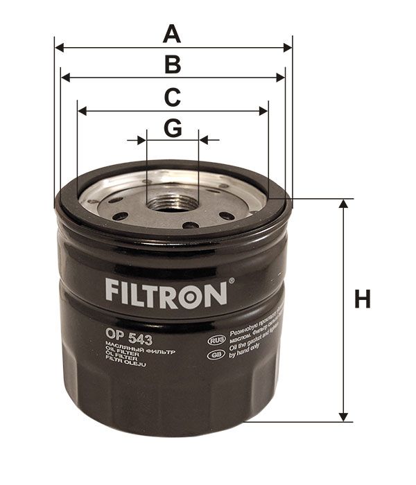 FILTR OLEJU Filtron OP543