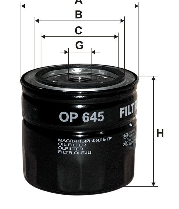 FILTR OLEJU Filtron OP645