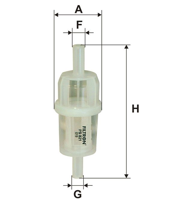FILTR PALIWA DIESEL PROSTY 8MM 104X36 Filtron PS821