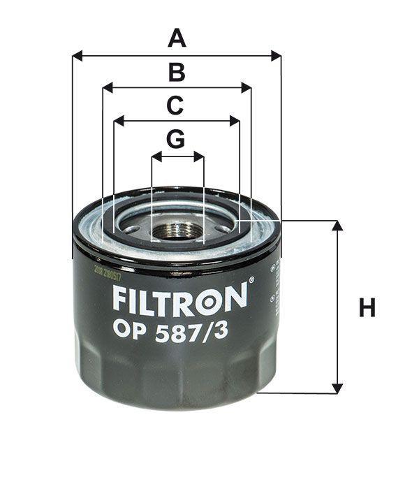 FILTR OLEJU Filtron OP587/3