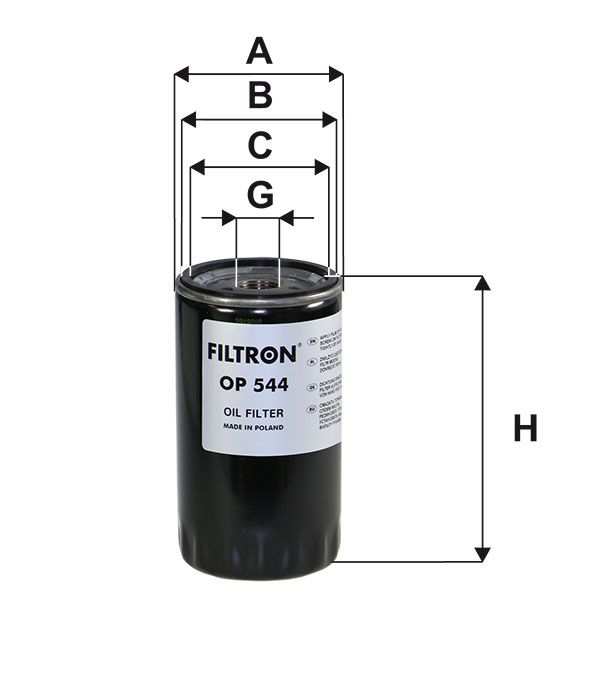 FILTR OLEJU Filtron OP544