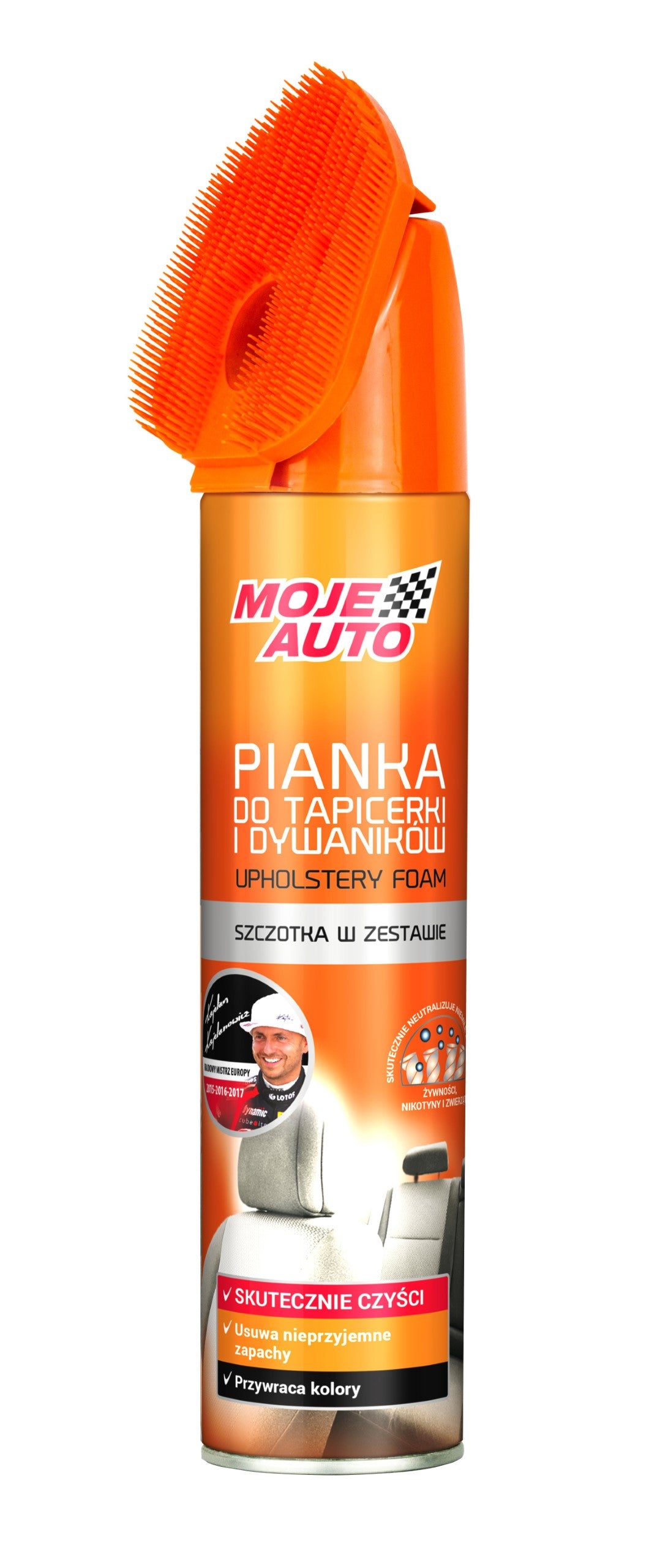 MOJE AUTO Pianka do czyszczenia tapicerki z neutralizatorem zapachów 520 ml Szczotka 19-589