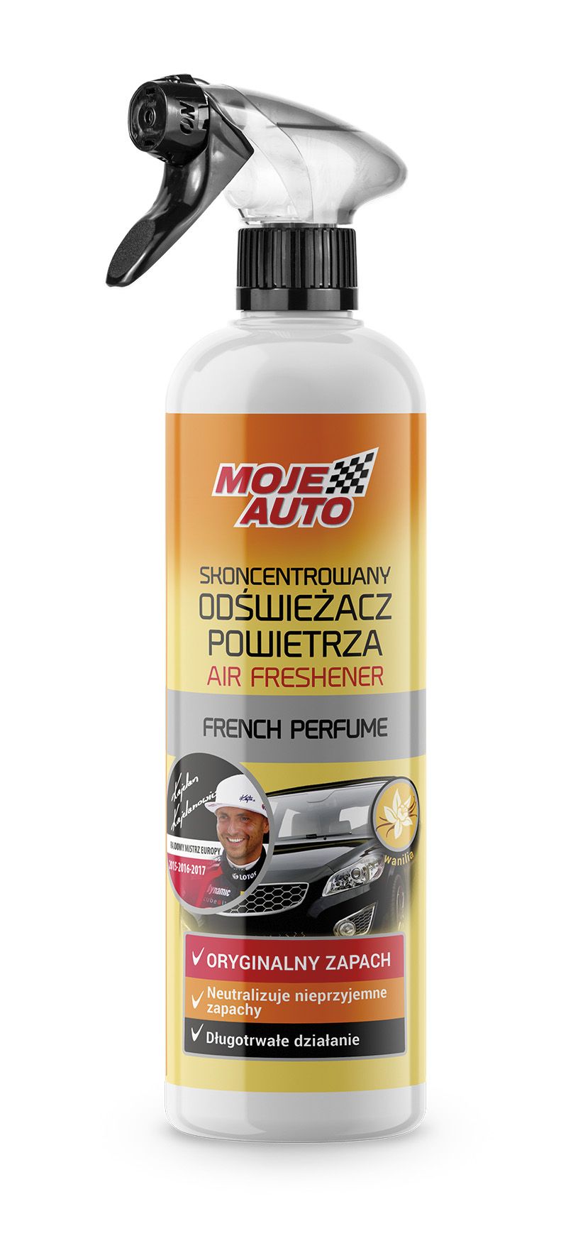 MOJE AUTO Skoncentrowany Odświeżacz Powietrza Wanilia 500 ml -Atomizer