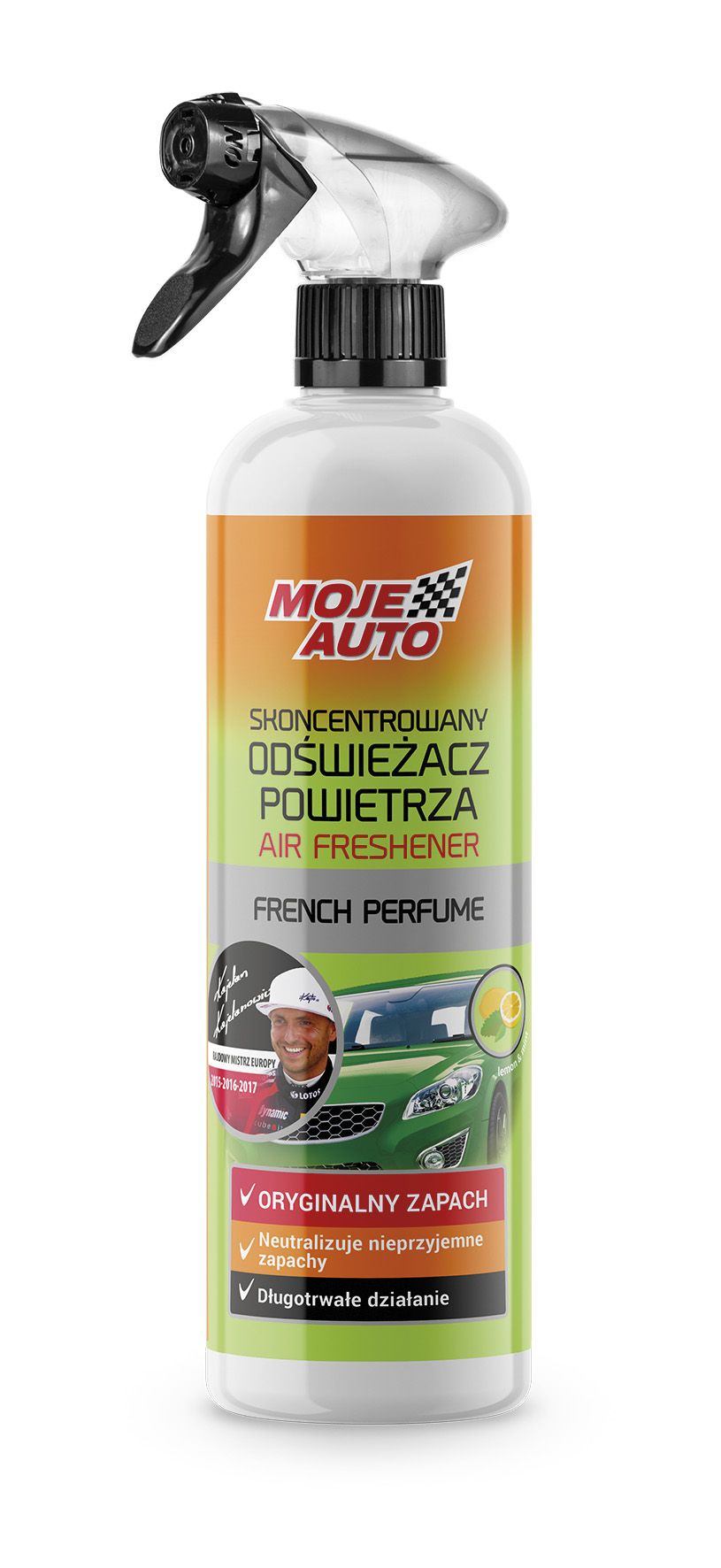 MOJE AUTO Skoncentrowany Odświeżacz Powietrza Lemon & Mint 500 ml Atomizer
