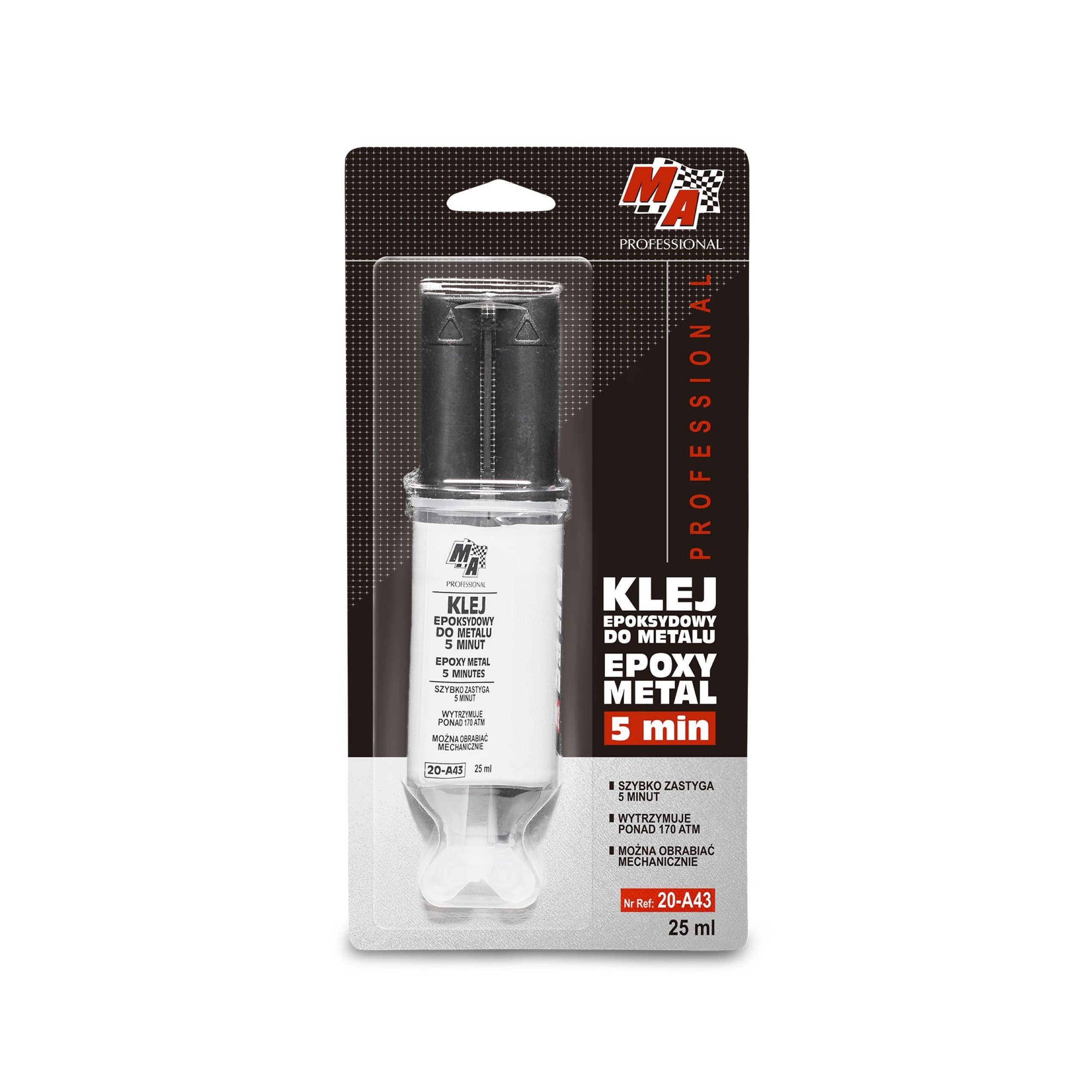 Moje Auto Klej Epoksydowy do Metalu 5 Minut - Strzykawka 25ml 20-A43