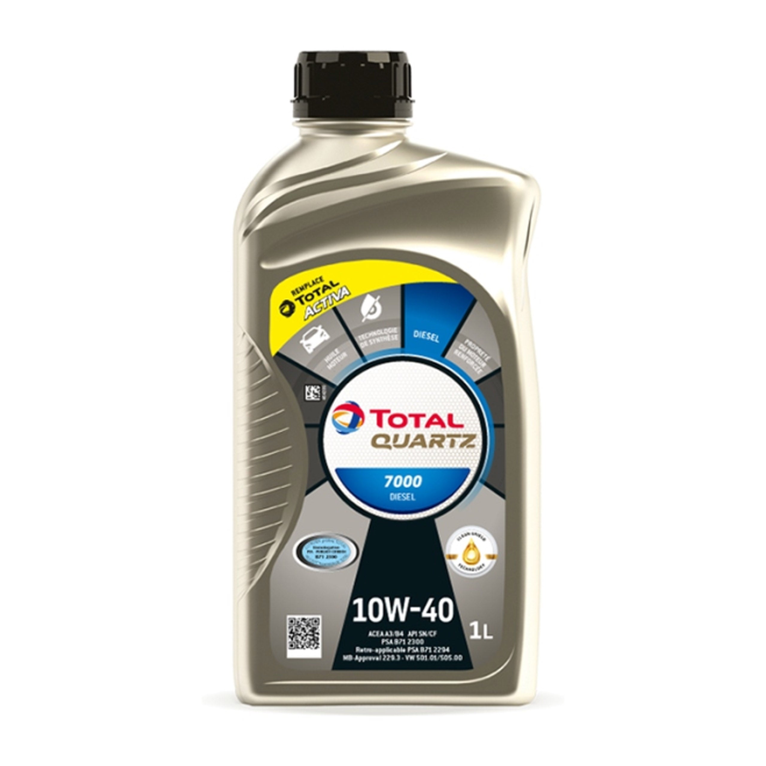OLEJ TOTAL QUARTZ 10W40 1L DIESEL 7000 2214111