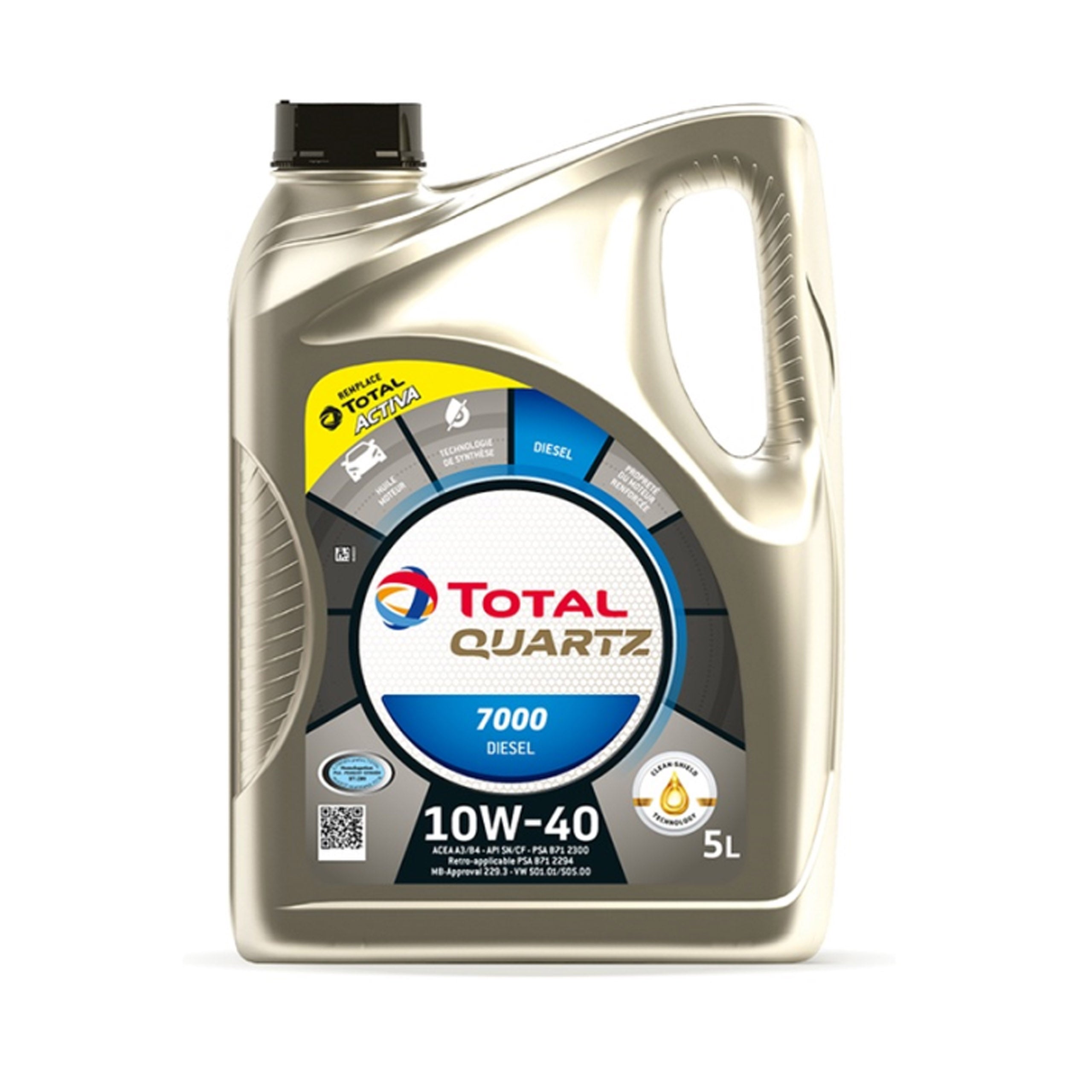 OLEJ TOTAL QUARTZ 10W40 5L DIESEL 7000 2216284