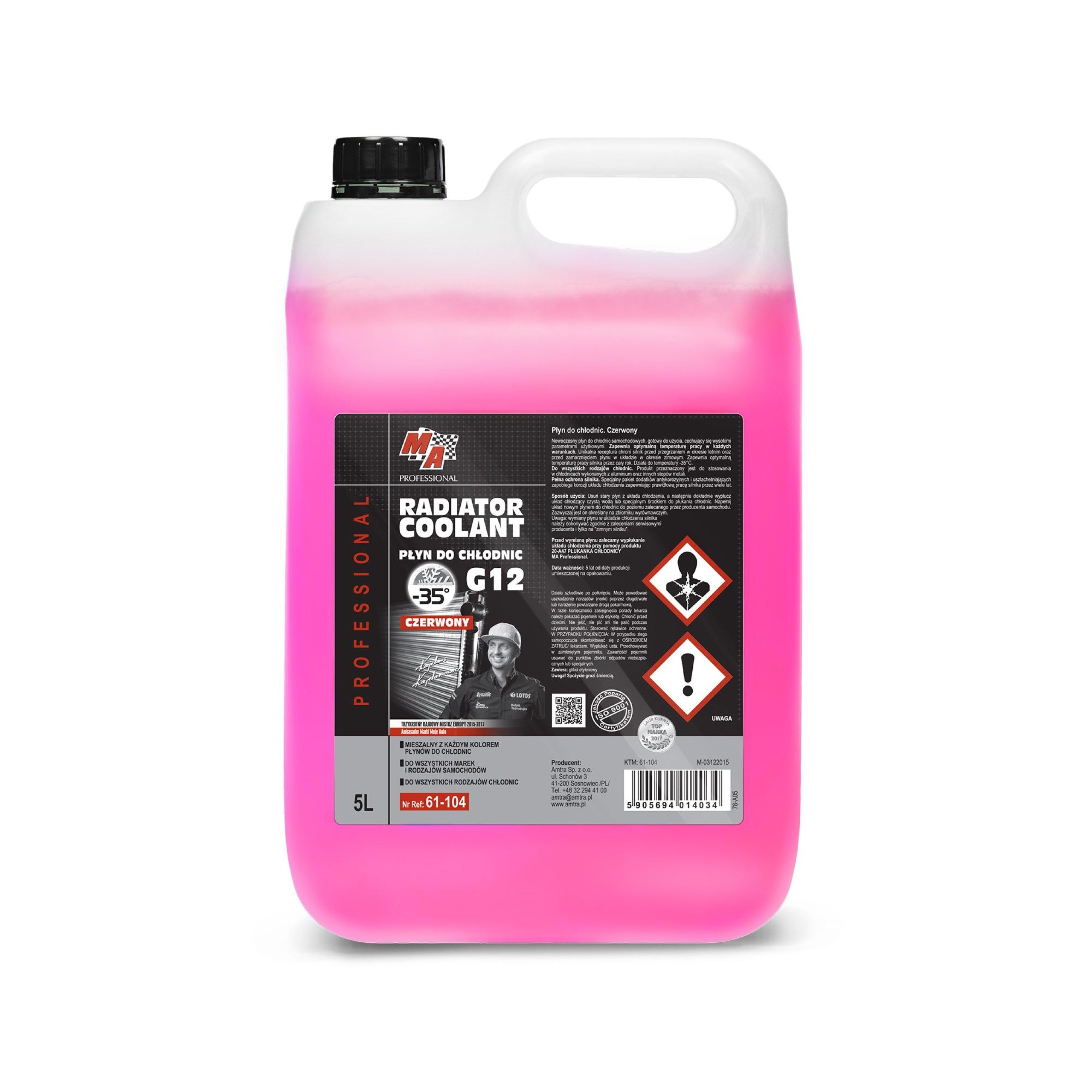 Moje Auto Płyn do Chłodnic Samochodowych Czerwony G12 5l 61-104
