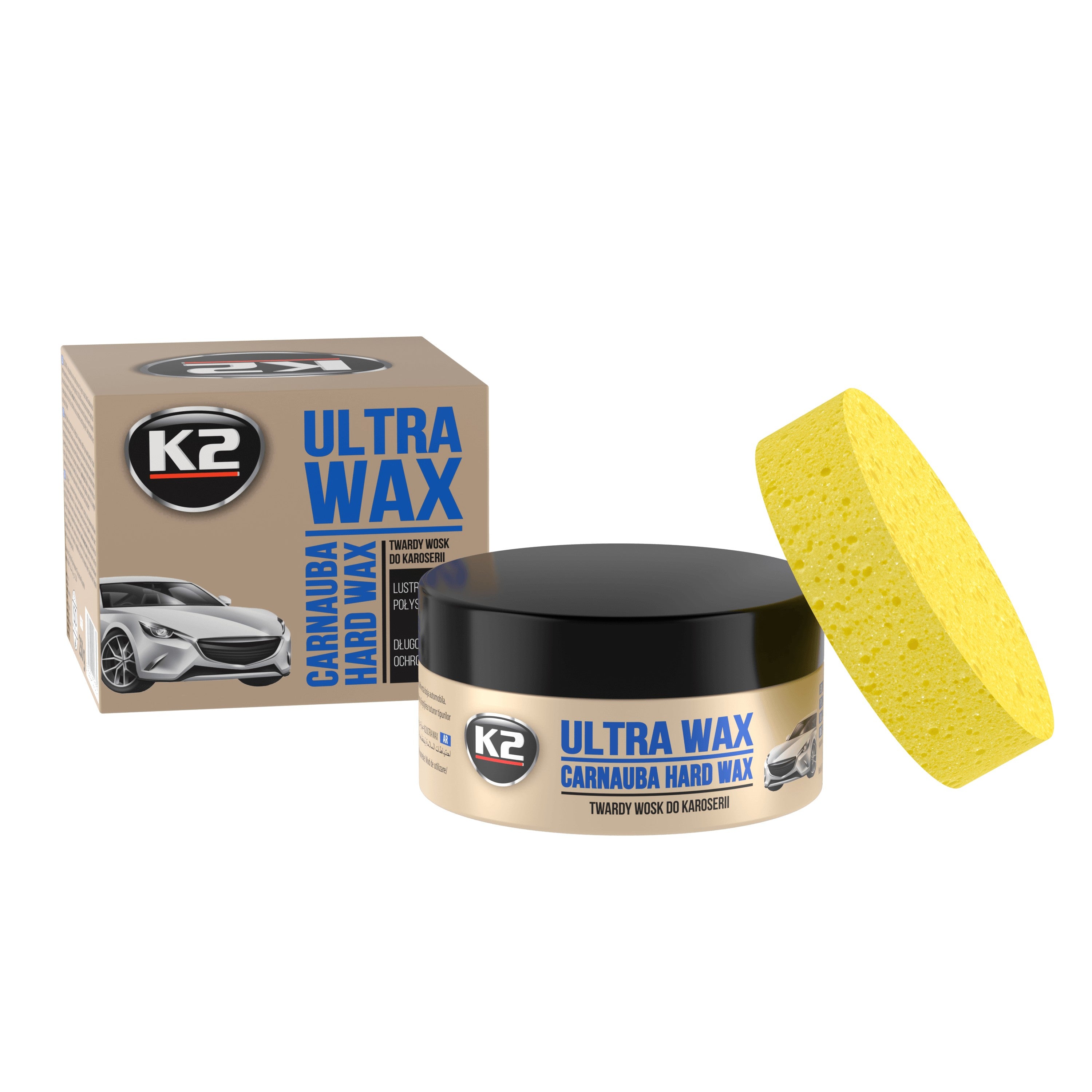 K2-ULTRA-WAX-WOSK-CARNAUBA-Z-GĄBKA-K073