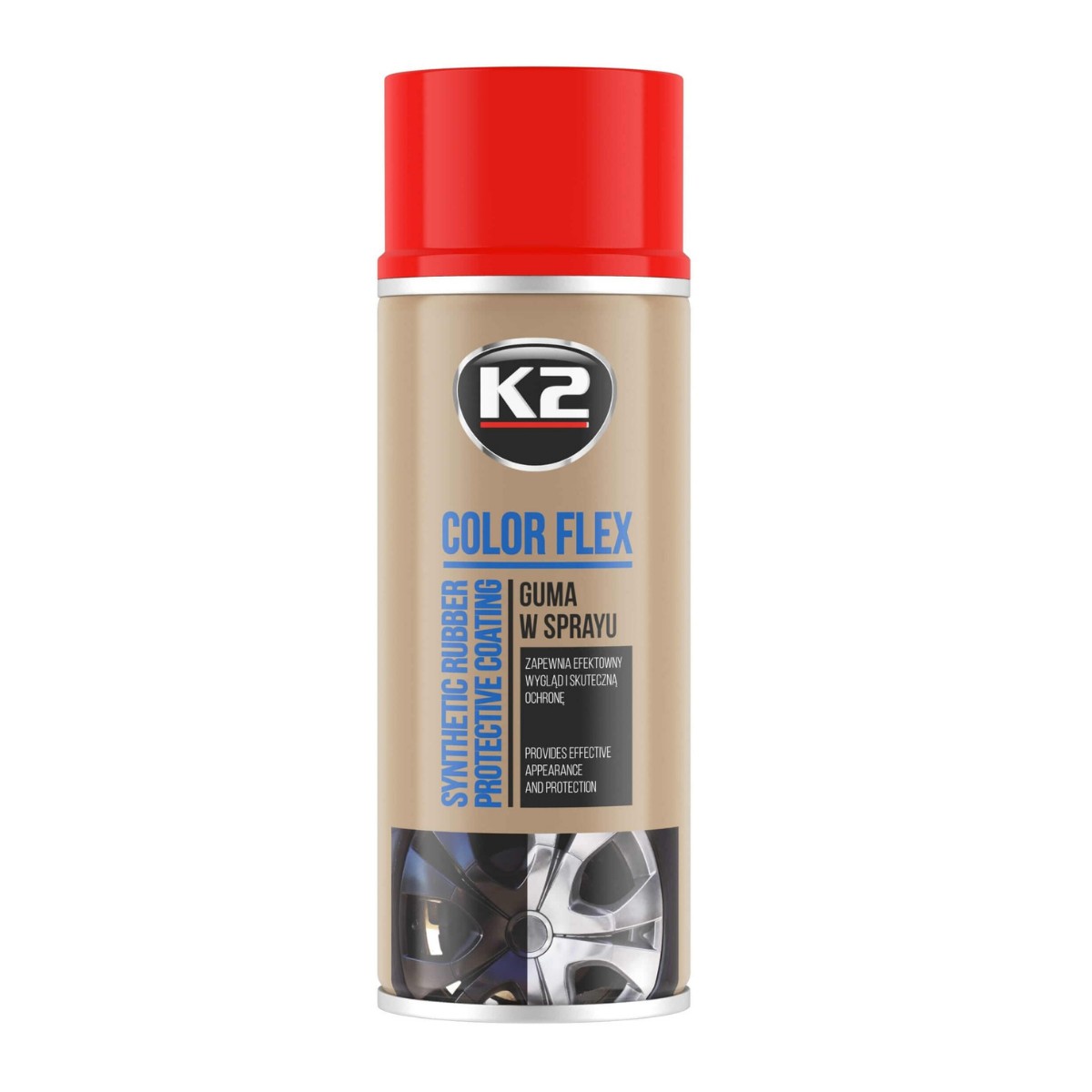 K2-COLOR-FLEX-GUMA-CZERWONY-POŁYSK-400ML-L343CE