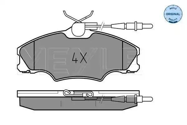 KLOCKI HAMULCOWE PRZÓD PEUGEOT 406 95-04 Z CZUJNIKIEM MEYLE 0252172419/W