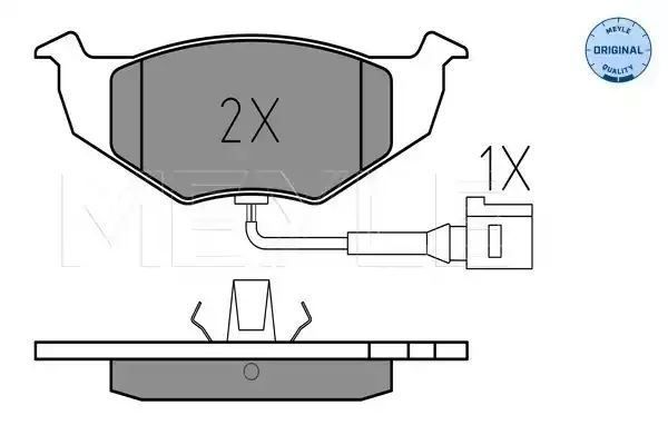 KLOCKI HAMULCOWE PRZÓD VW POLO 01- Z CZUJNIKIEM MEYLE 0252186817/W