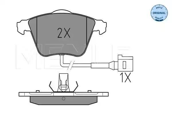 KLOCKI HAMULCOWE PRZÓD VW EOS GOLF PASSAT 05-12 Z CZUJNIKIEM MEYLE 0252380120/W