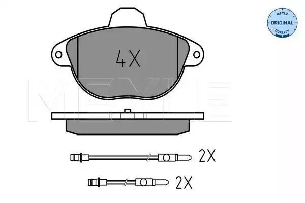 KLOCKI HAMULCOWE PRZÓD CITROEN XANTIA 2,0-2,1 95-03 Z CZUJNIKIEM MEYLE 0252314617/W