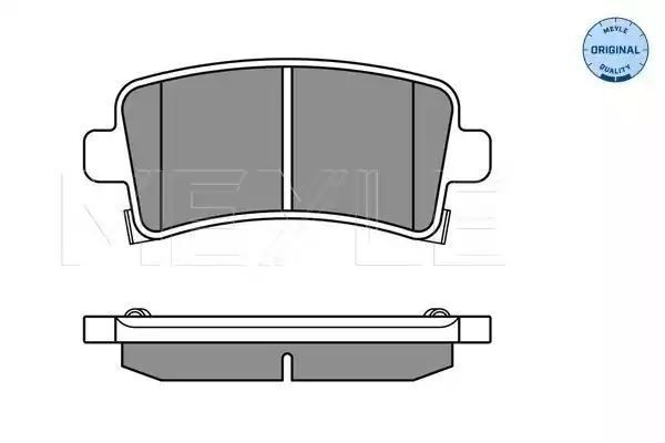 KLOCKI HAMULCOWE TYŁ OPEL INSIGNIA 08- Z CZUJNIKIEM MEYLE 0252442116/W